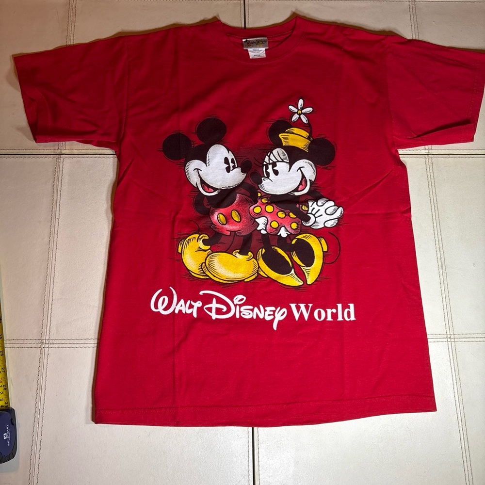 Vintage Disney Red Mickey & Minnie Walt Disney World Tee